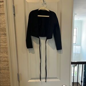 Girls eurotard dancewear, ballet cover up wrap shirt